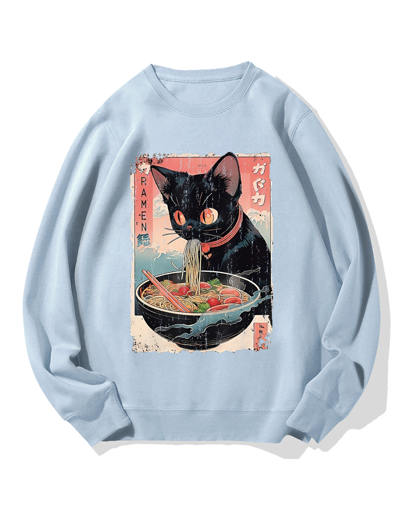 Ramen Cat Cotton Sweatshirt