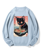 Ramen Cat Cotton Sweatshirt