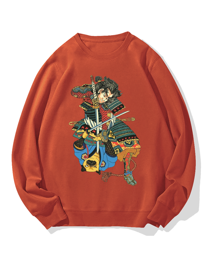 Dog vs Samurai Cotton Sweatshirt