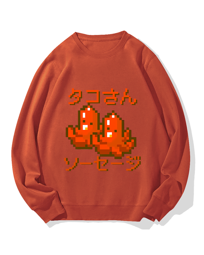 Octopus Sausages Cotton Sweatshirt