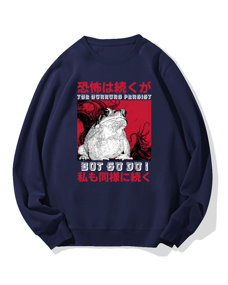 Scary frog Cotton Sweatshirt