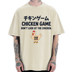 Chicken Game Funny Vintage Washed T-shirt