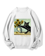 Van Gogh's Naughty Cat Cotton Sweatshirt