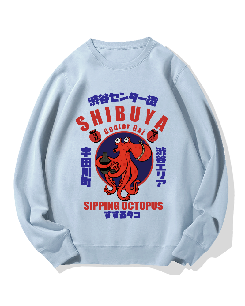 Shibuya Center Street Octopus Cotton Sweatshirt