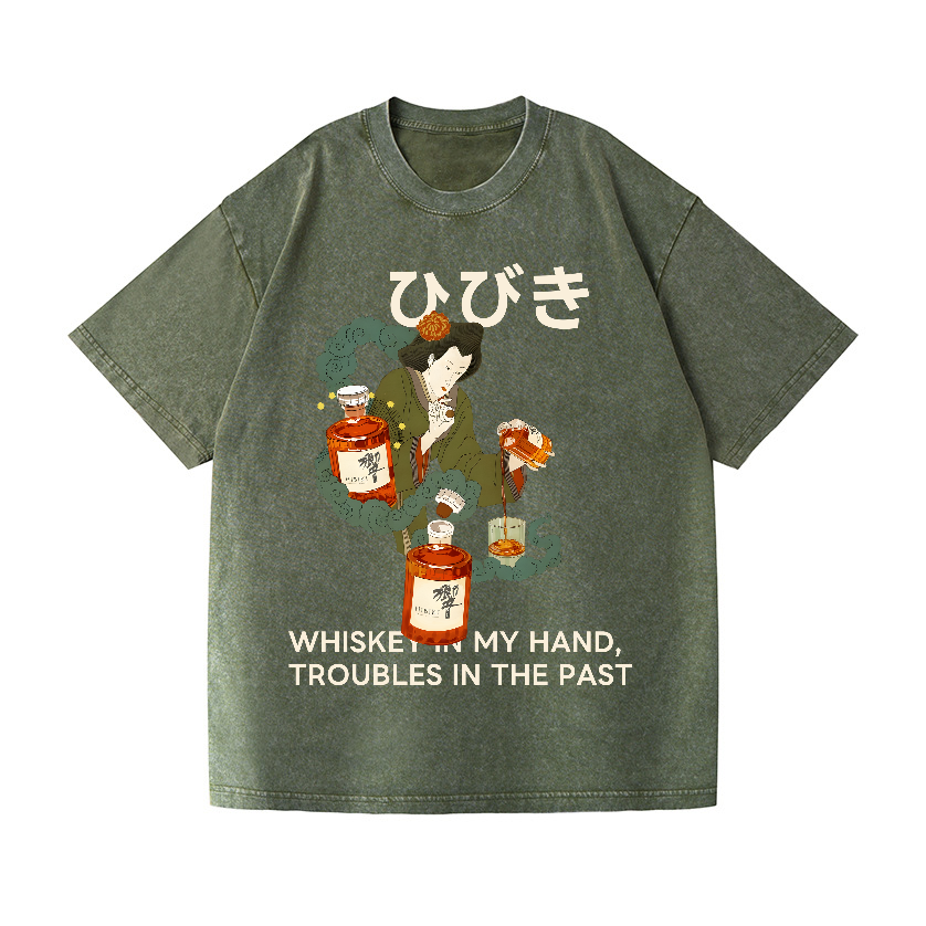 Hibiki Vintage Wash Japanese Design T-Shirt