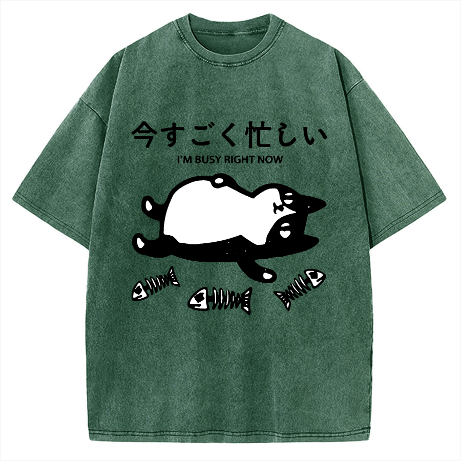 I'm Busy Right Now Vintage Washed T-shirt