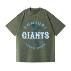 Tokyo Yomiuri Giants Baseball Japan Vintage Wash Japanese Design T-Shirt