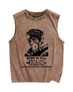 Born to Kill Vintage Distressed Washed Tank Top