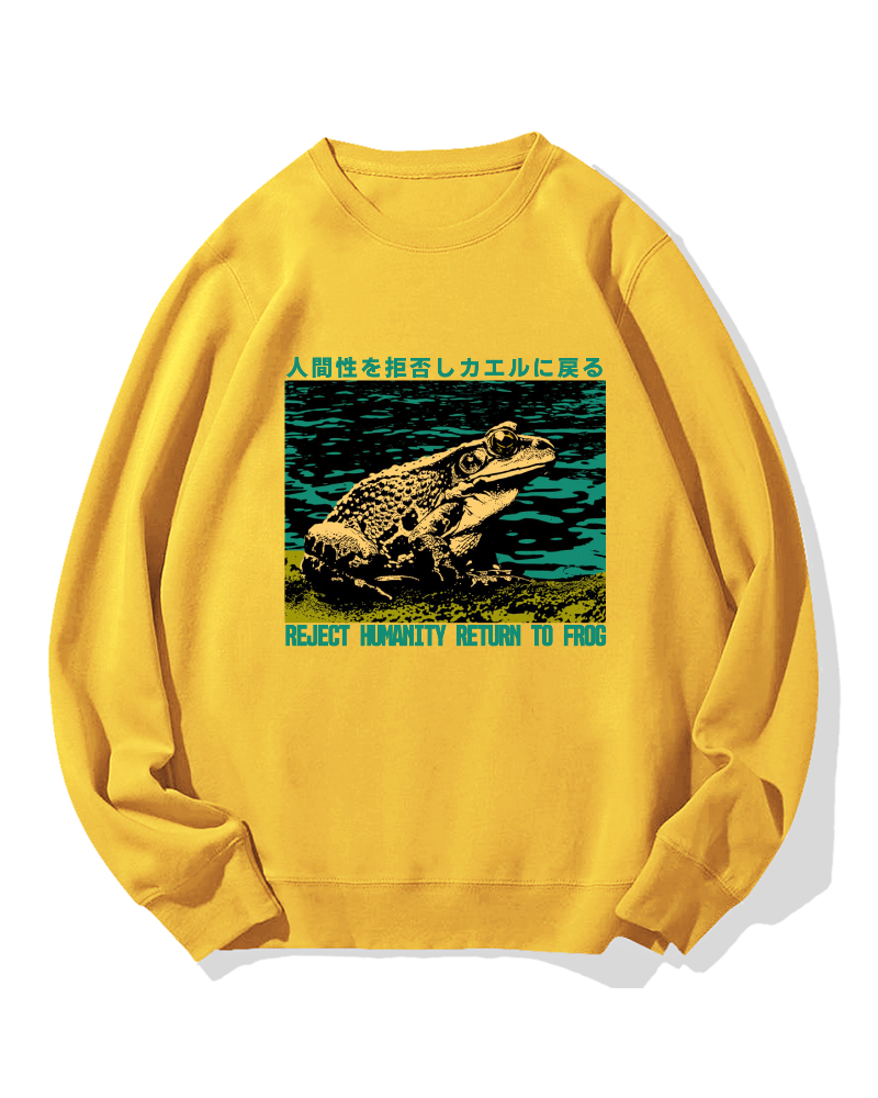 Refusing Humans To Return To Frog Cotton Sweatshirt