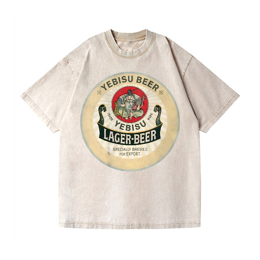 Yebisu Beer Vintage Wash Japanese Design T-Shirt