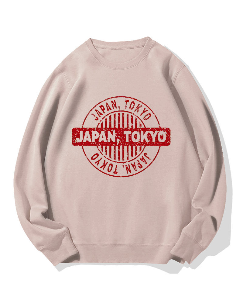 Tokyo Japan Stamp Cotton Sweatshirt