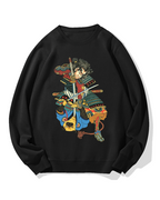 Dog vs Samurai Cotton Sweatshirt