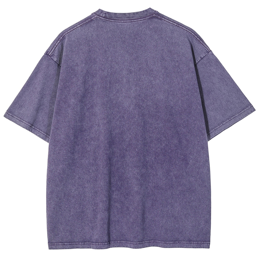 MATSUYAMA Fish Pattern Washed Vintage Short Sleeves T-Shirt