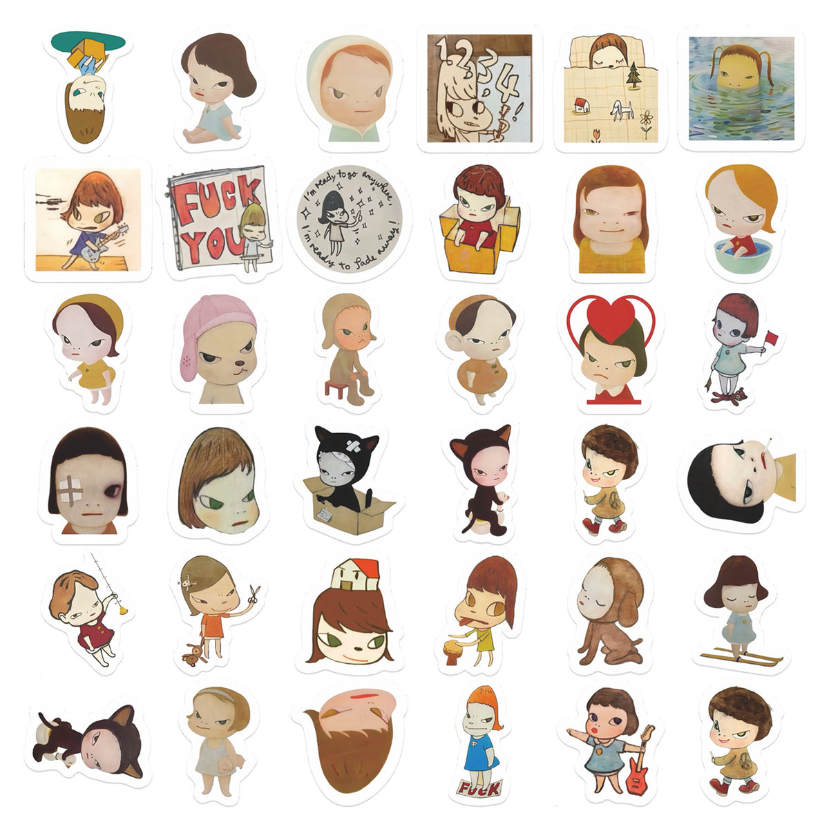 72 Yoshitomo Nara Stickers