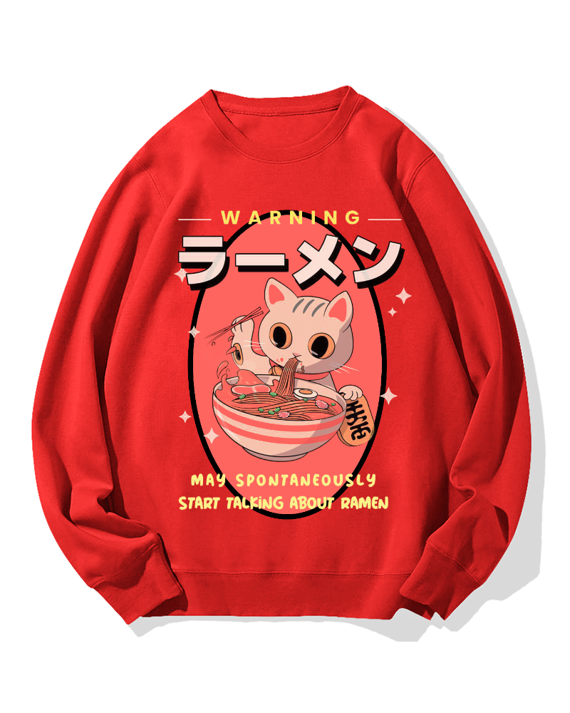 Ramen Cat Cotton Sweatshirt