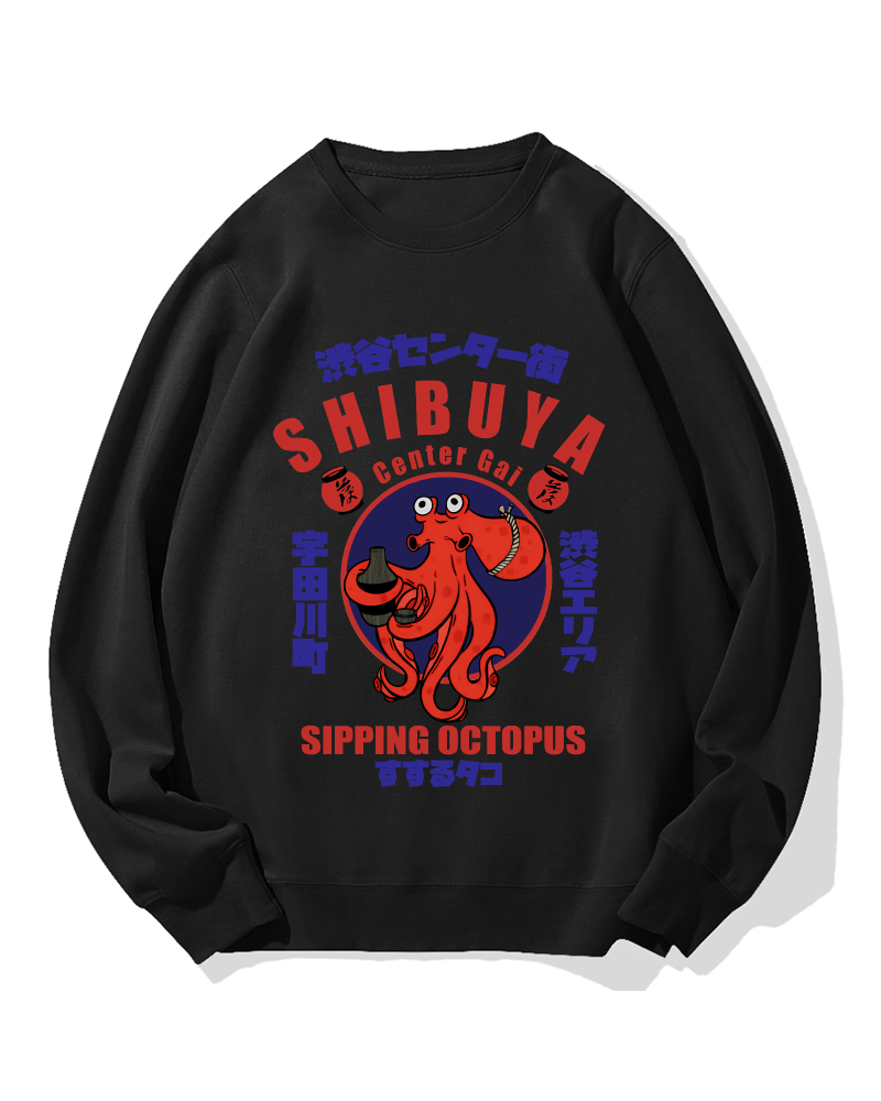Shibuya Center Street Octopus Cotton Sweatshirt