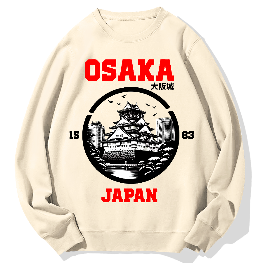 Osaka Castle Geek Cotton Sweatshirt