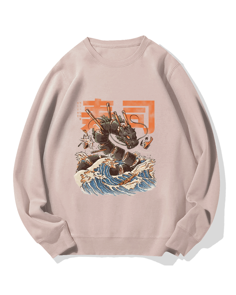 Sushi Dragon Monster Cotton Sweatshirt