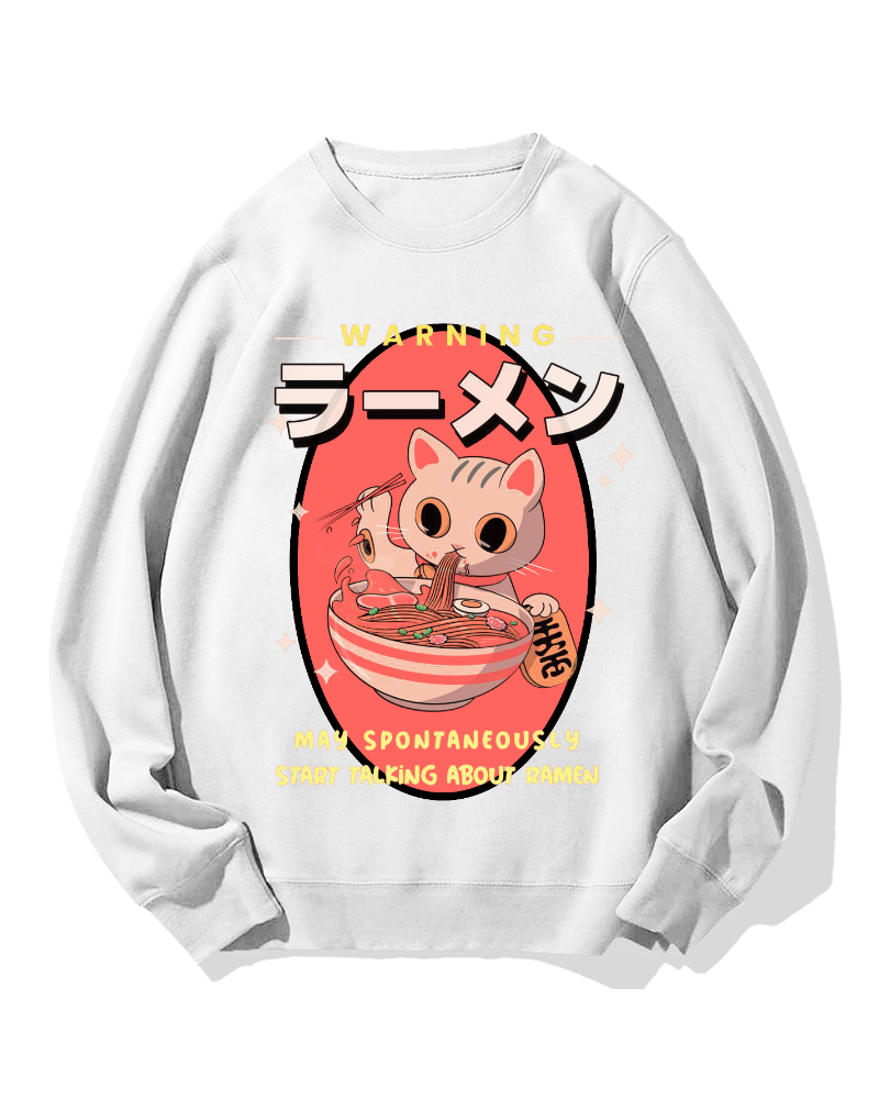 Ramen Cat Cotton Sweatshirt