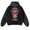 Skull Vintage Washed Cotton Back Art Hoodie