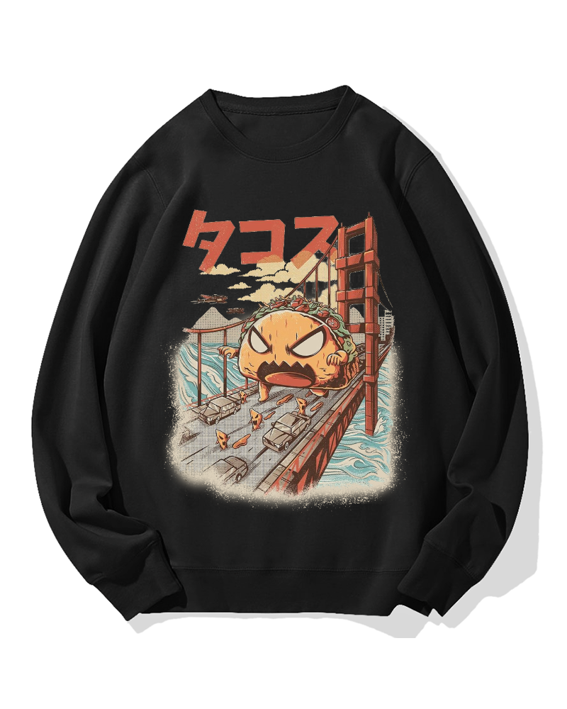 Taco Monster Cotton Sweatshirt