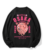Osaka Sakura Octopus Cotton Sweatshirt