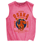 Osaka October Hanabi fireworks Vintage Distressed Washed Tank Top