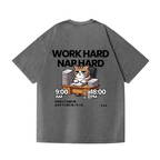 Cat Vintage Wash Japanese Design Back Art T-Shirt