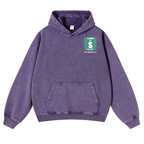Sarcams Vintage Washed Cotton Back Art Hoodie