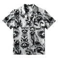 Playful Raccoon White Aloha Hawaiian Shirt
