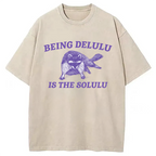 Funny Delusional Raccoon Washed T-Shirt