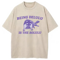 Funny Delusional Raccoon Washed T-Shirt