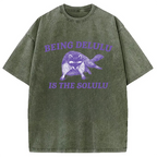 Funny Delusional Raccoon Washed T-Shirt