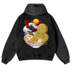 Ramen Yummy Vintage Washed Cotton Back Art Hoodie