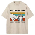 Funny Cat Dad Washed T-Shirt