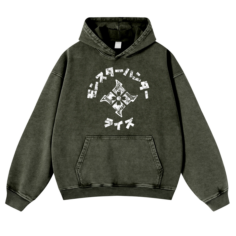 Monster Hunter Rise Vintage Washed Thick Cotton Hoodie