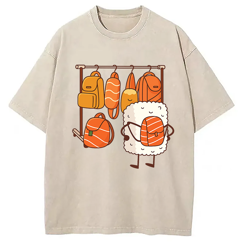 Sushi Is Selecting Backpacks Washed T-Shirt