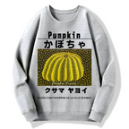 Japanese Yellow Punpkin Geek Cotton Sweatshirt