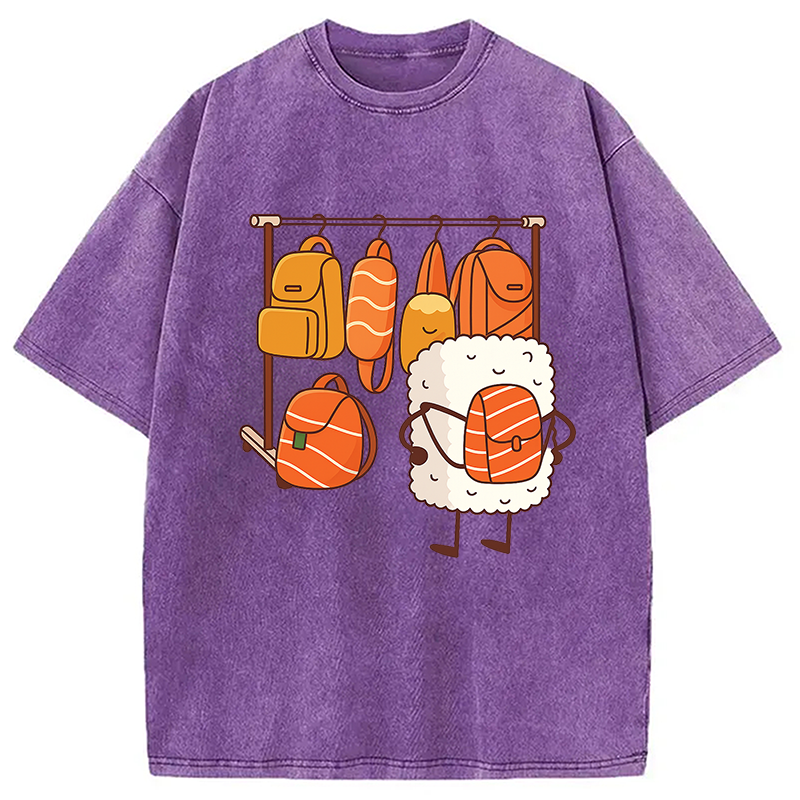 Sushi Is Selecting Backpacks Washed T-Shirt