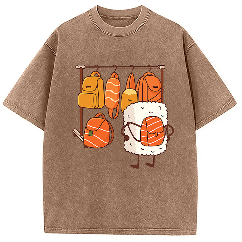 Sushi Is Selecting Backpacks Washed T-Shirt