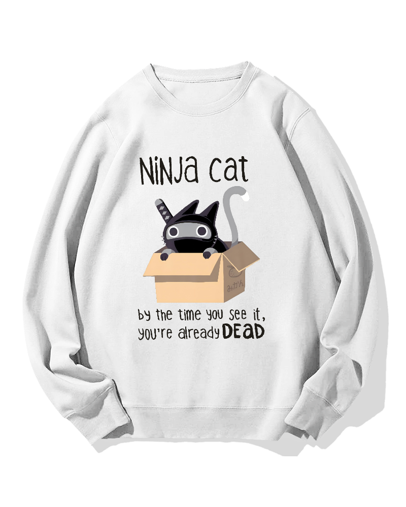 Ninja Cat Cotton Sweatshirt