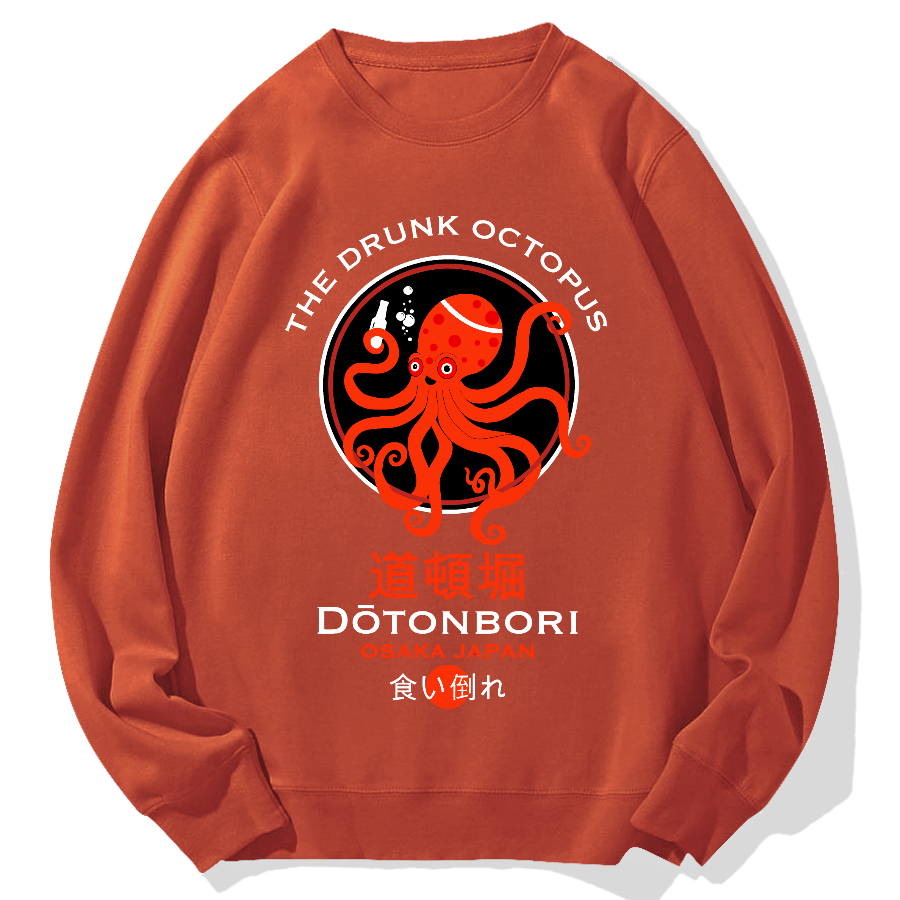 Dotonbiri Octopus Geek Cotton Sweatshirt