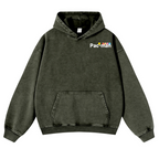Pacman Vintage Washed Cotton Back Art Hoodie