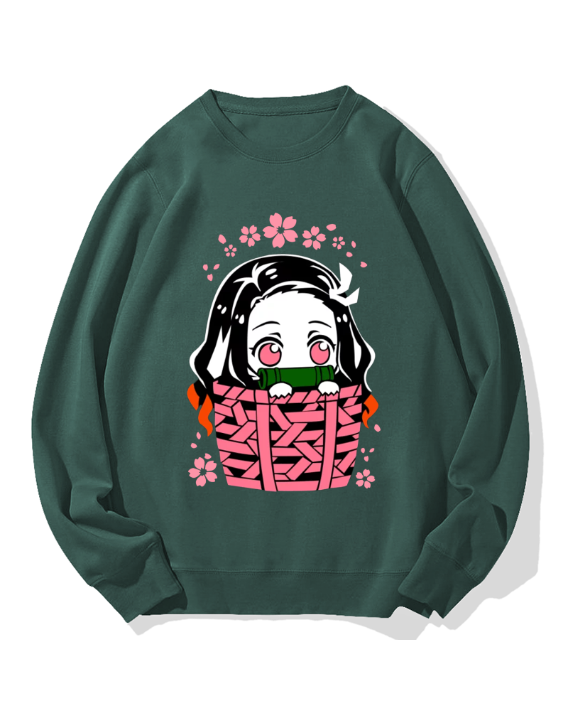 Nezuko Chibi basket Cotton Sweatshirt