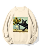 Van Gogh's Naughty Cat Cotton Sweatshirt