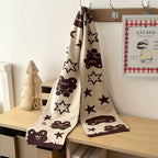 Frog Double-Sided Knitted Scarf