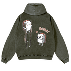 Sushi Vintage Washed Cotton Back Art Hoodie