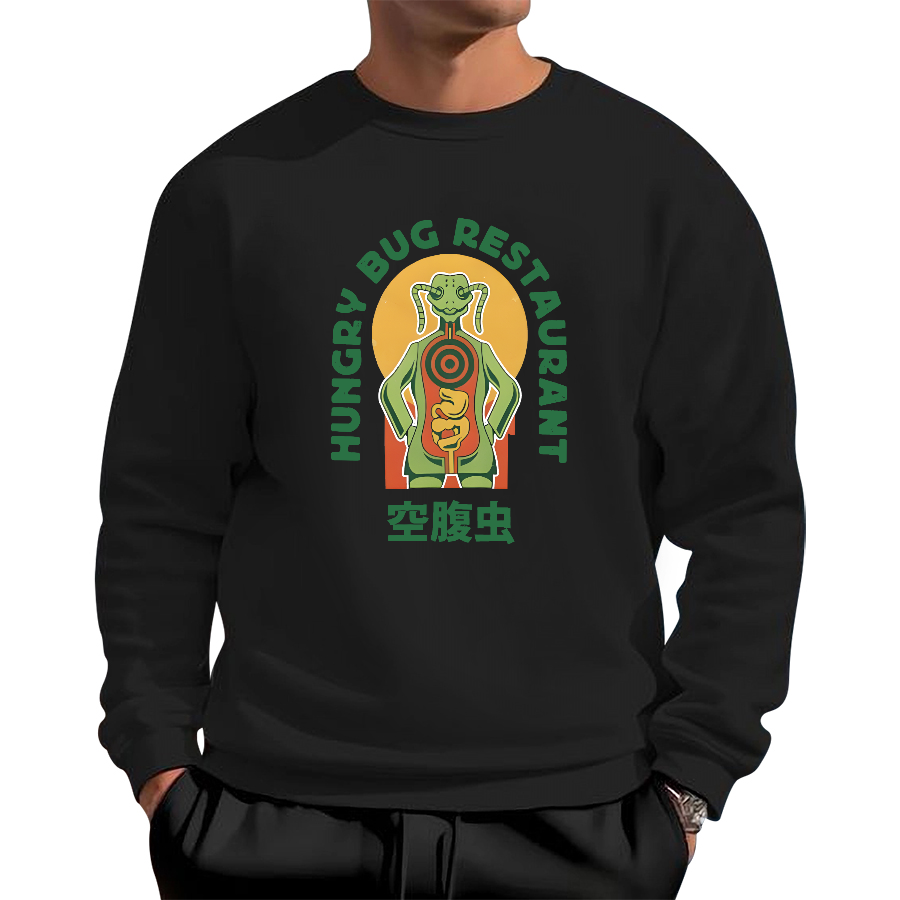 Fasting insect Japanese style Cotton Pullover Sweatshirt