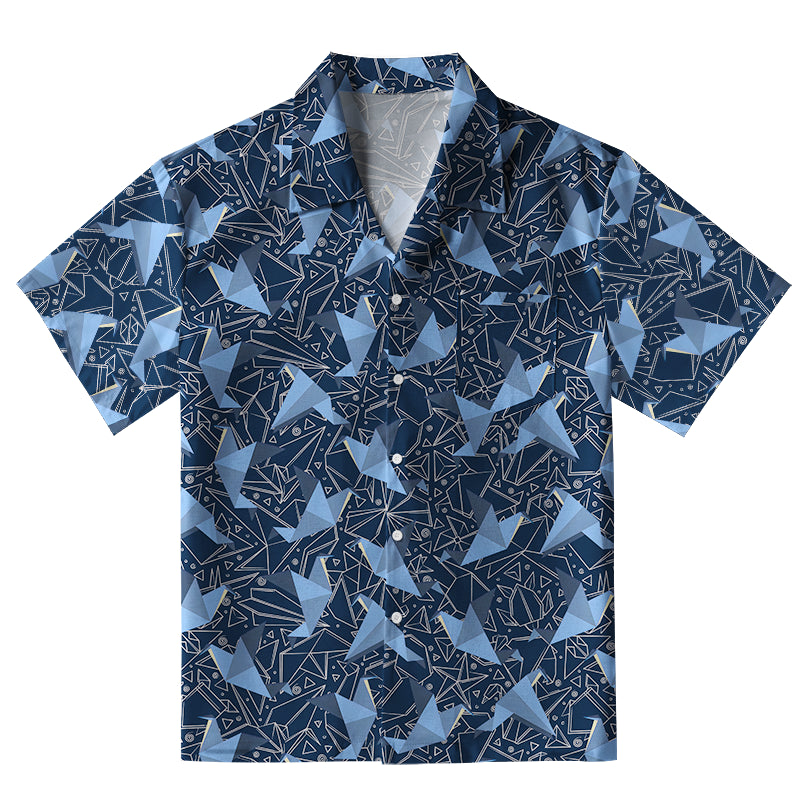 Japanese Traditional Origami Aloha Hawaiian Shirt