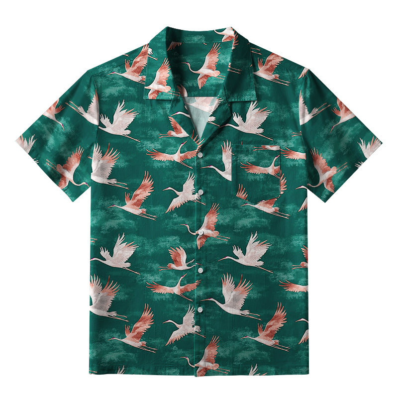 Cranes In Flight Aloha Hawaiian Shirt